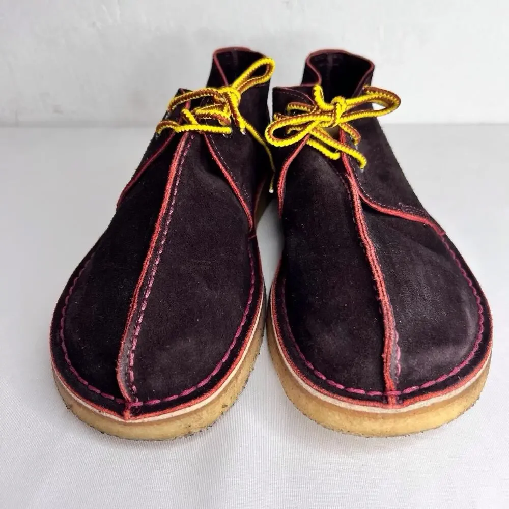 Clarks Originals Desert Trek Boot Mens 10 M Brown Suede Split Toe Crepe Sole
